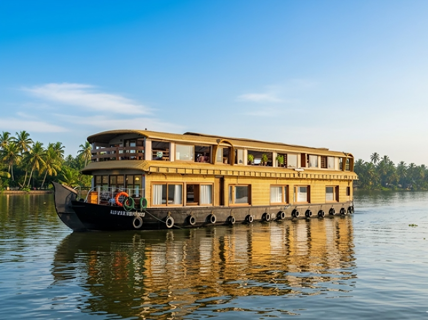 Kochi to Alleppey taxi service for houseboat trip Kerala backwaters
