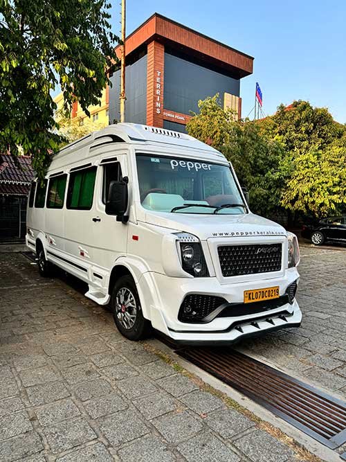 kerala luxury tempo taxi rates, taxi for kerala tour